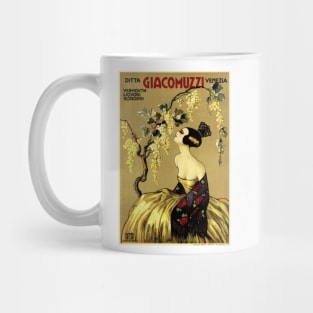 GIACOMUZZI Italian Liqueur Syrup Aperitif Vintage Art Nouveau Mug